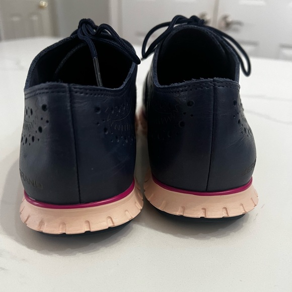 Cole Haan Women’s ZeroGrand O.S. Leather Blue Lace Up Comfort Shoes Sz 6.5 - Picture 4 of 8
